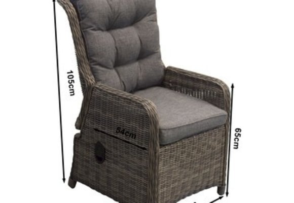 7-teiliges Gartenset | 6 verstellbare Dublin Gartenstühle | Limasol Gartentisch | 220 cm | Oval