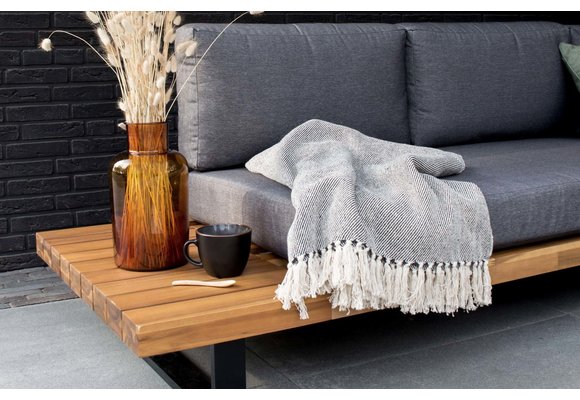 Ecklounge-Set Barstano | Grau | Akazienholz und Aluminium