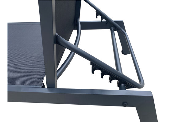 Liegestuhl Bonaire | Schwarz | Aluminium & Textil