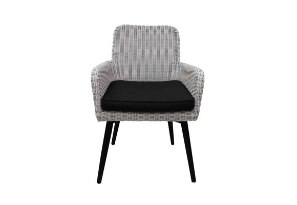 Dining-Gartenstuhl | Pisa | Weiß | Rattan