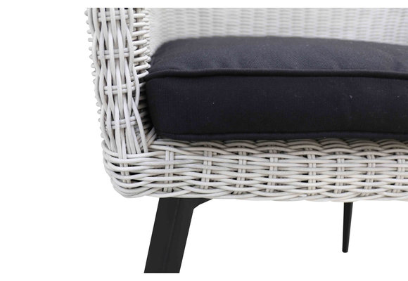 Dining-Gartenstuhl | Pisa | Weiß | Rattan