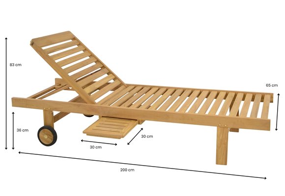 Liegestuhl | Teakholz | Lesli Living