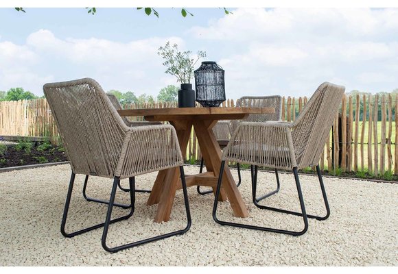 Dining-Gartenstuhl | Mona | Sand | Rope