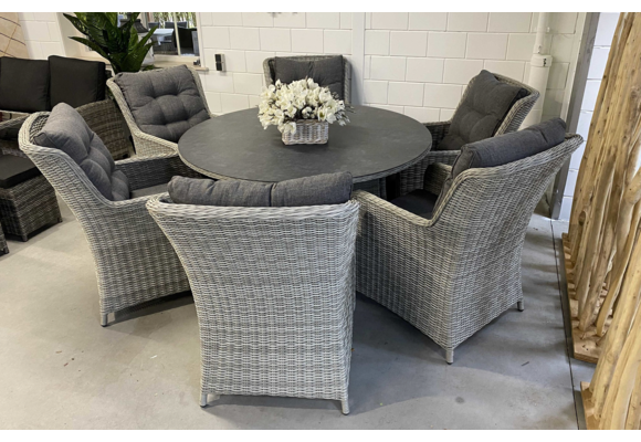 Dining Gartenstuhl | Venezia | Aschgrau | Rattan