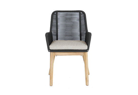 Dining-Gartenstuhl Paduga | Anthrazit | Rope