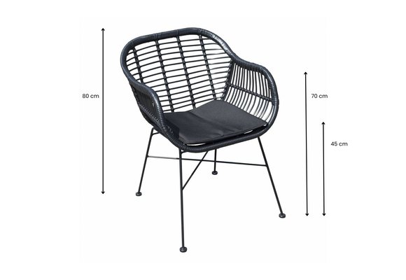 Dining Gartenstuhl | Oslo | Schwarz