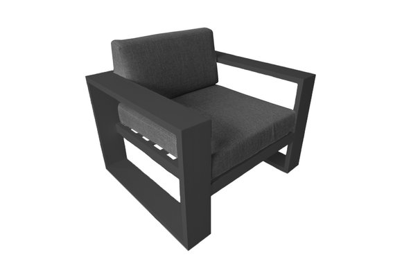 Lounge-Sessel Pompei | Schwarz | Aluminium