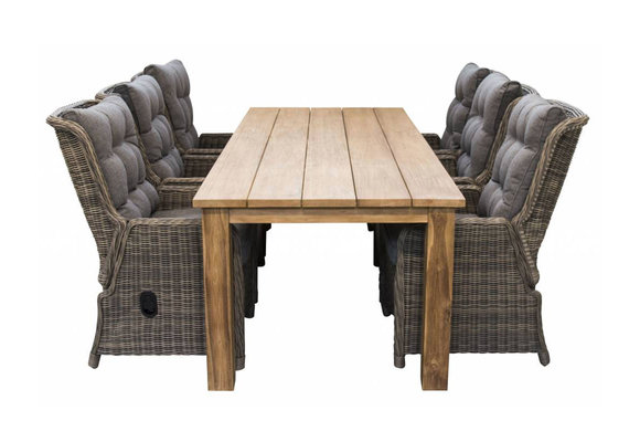 Verstellbarer Gartenstuhl Dublin | Sweet Brown | Rattan