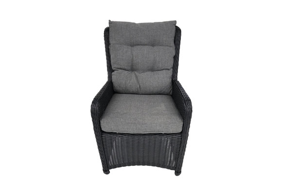 Verstellbarer Gartenstuhl | Dublin | Schwarz | Rattan