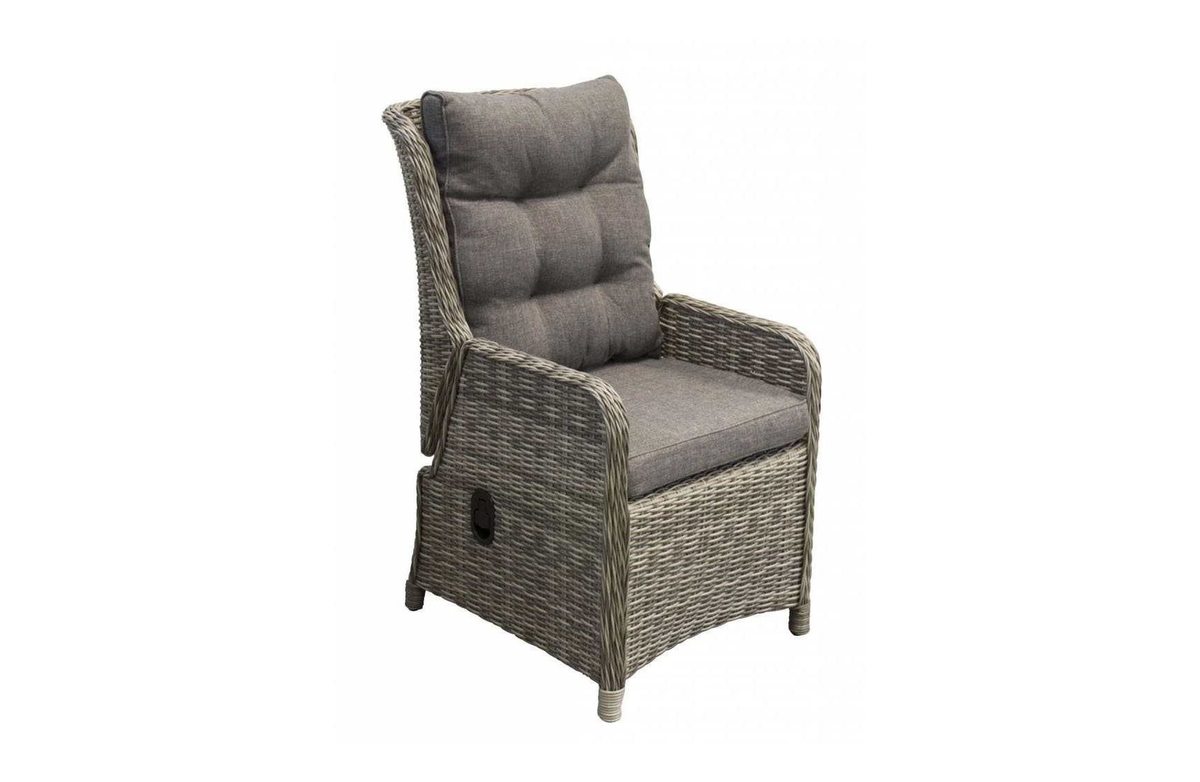 4 Jahreszeiten Gartenmöbel Verstellbarer Gartenstuhl Dublin | Aschgrau | Rattan