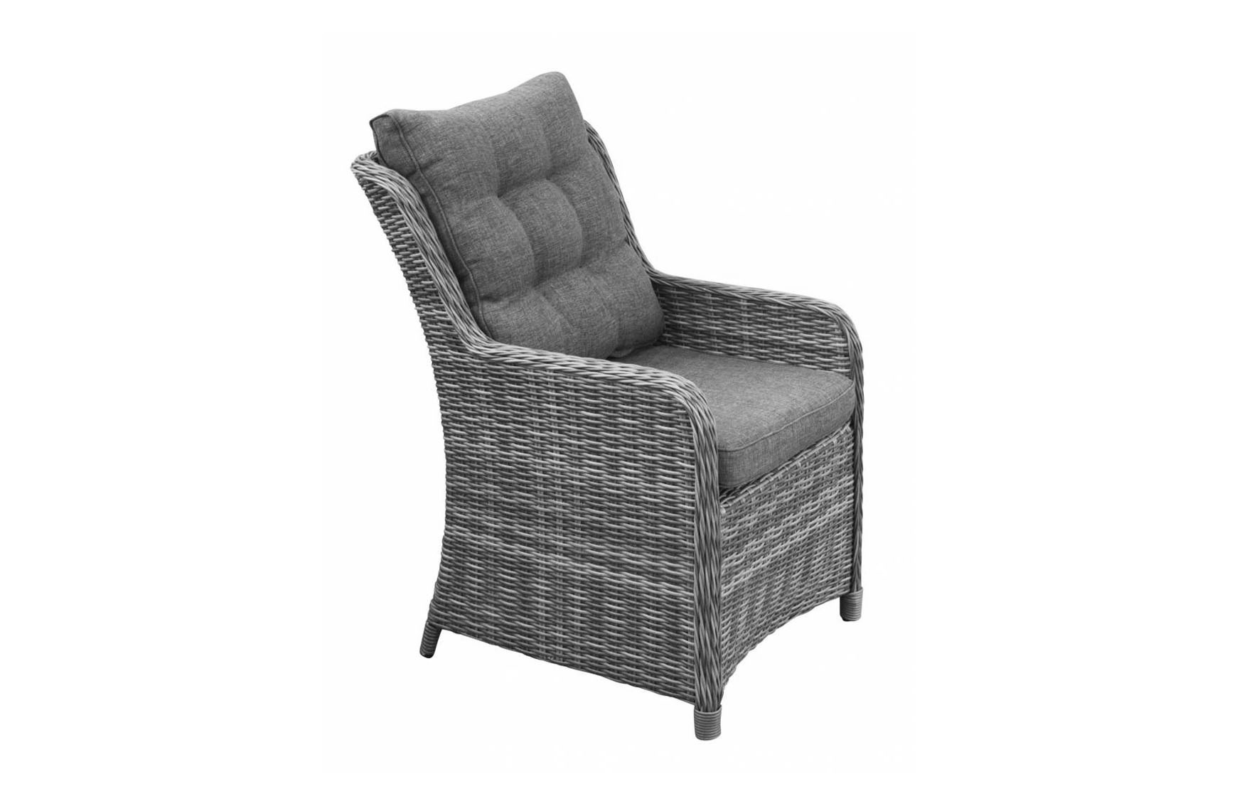 4 Jahreszeiten Gartenmöbel Dining-Gartenstuhl Dublin | Aschgrau | Rattan