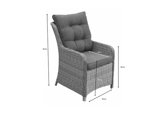 Dining-Gartenstuhl Dublin | Mystic Grau | Rattan