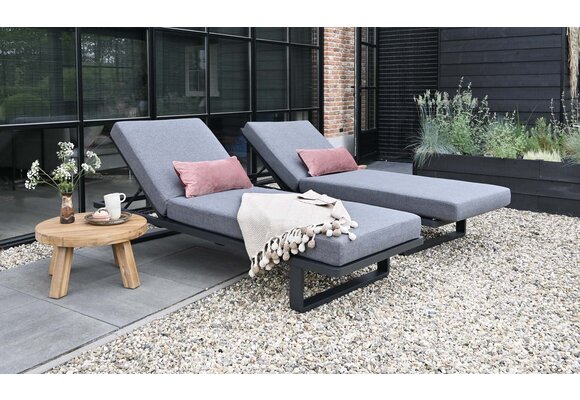 Liegestuhl Saint Martin | inkl. Kissen | Aluminium & Textilien
