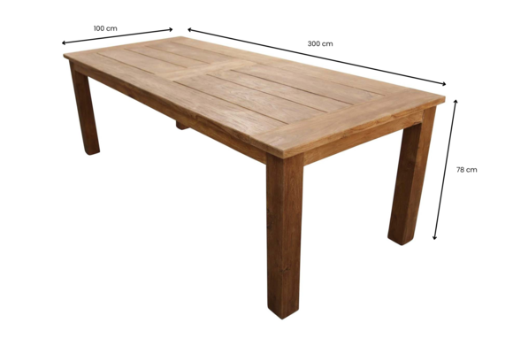 Gartentisch Jakarta | 300 x 100 cm | Teakholz