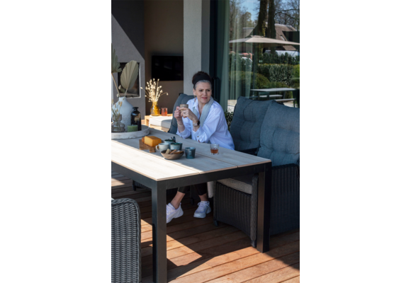 Gartentisch Limasol 225 x 100 cm | Polywood & Aluminium | Wood