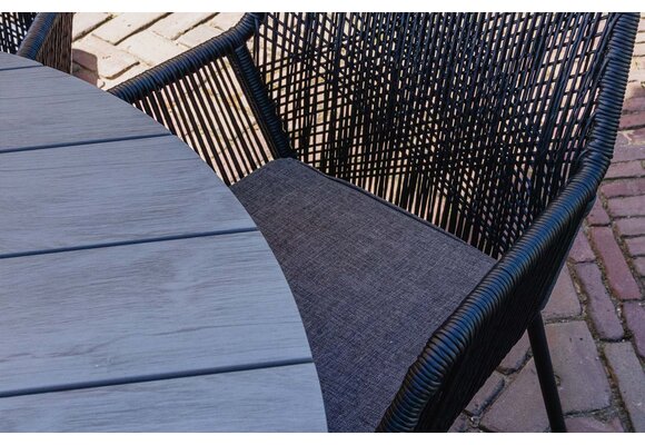 Runder  Gartentisch  Limasol ø 150 cm | Polywood & Aluminium | Grau