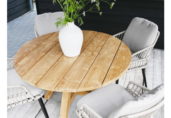 Runder Gartentisch  Jakarta |  ø 120 cm | Teakholz