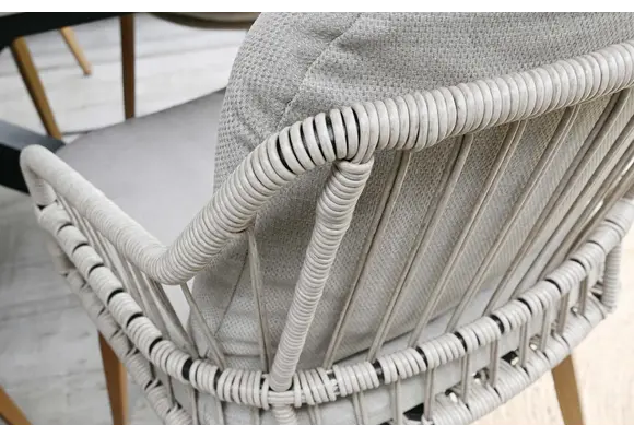 Dining-Gartenstuhl Isabel | Sand/ Holz | Rope