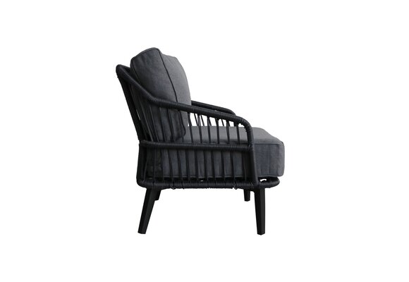 Lounge-Sessel Isabel | Schwarz | Rope