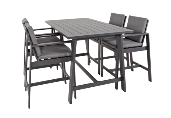 Gartenbar-Set Malibu | Charcoal | Aluminium | Lesli Living