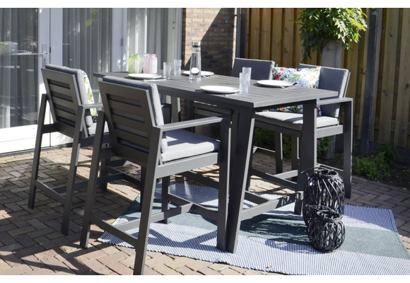 Gartenbar-Set Malibu | Charcoal | Aluminium | Lesli Living