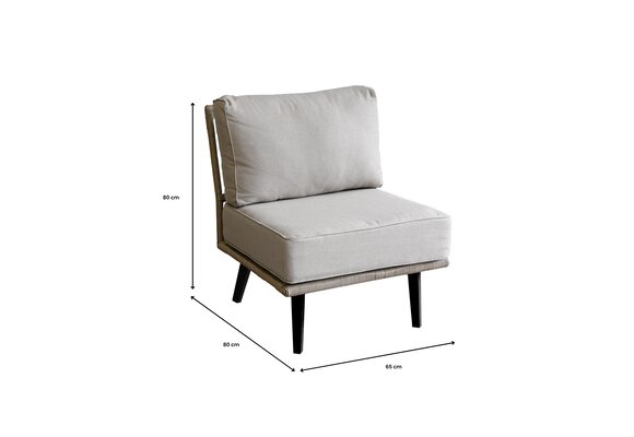 Mittleres Element Isabel | Sand/Schwarz | Rope