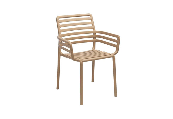 Stapelbarer Gartenstuhl Doga | Kunststoff | Cappuccino