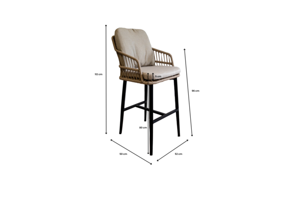 Barhocker Isabel | Rope | Sand
