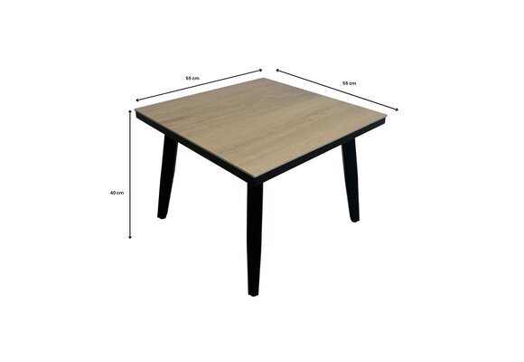 Beistelltisch Mykonos 55x55cm | Holz | Aluminium & Kunststoff | Normin