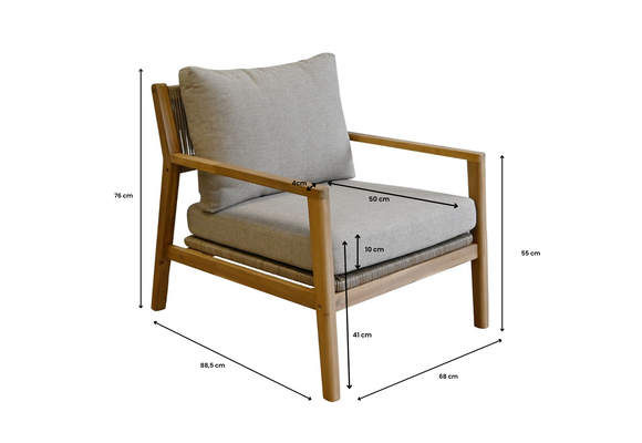 Loungesessel Felline | Natur | Akazienholz