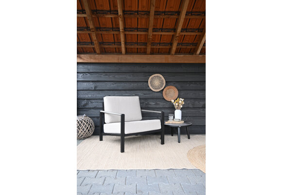 Lounge-Sessel Nosso | Aluminium & Textil | Schwarz/Sand