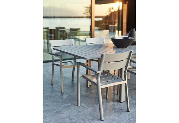 Stapelbarer Gartenstuhl | Delia | Khaki | Aluminium