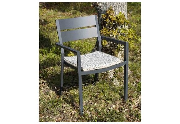 Stapelbarer Gartenstuhl | Delia | Anthrazit | Aluminium