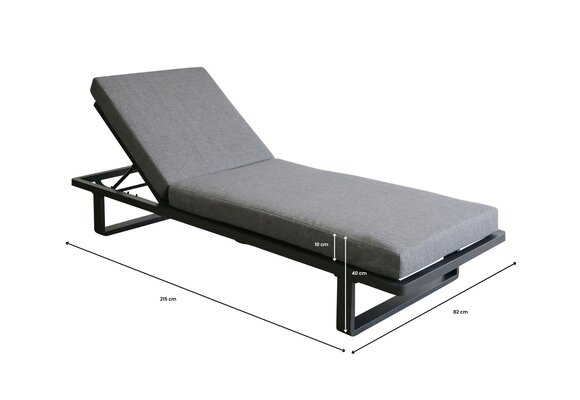 Liegestuhl Saint Martin | inkl. Kissen | Aluminium & Textilien