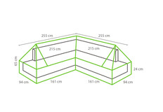 Lounge-Set Schutzhülle Plateau  255 x 255 cm