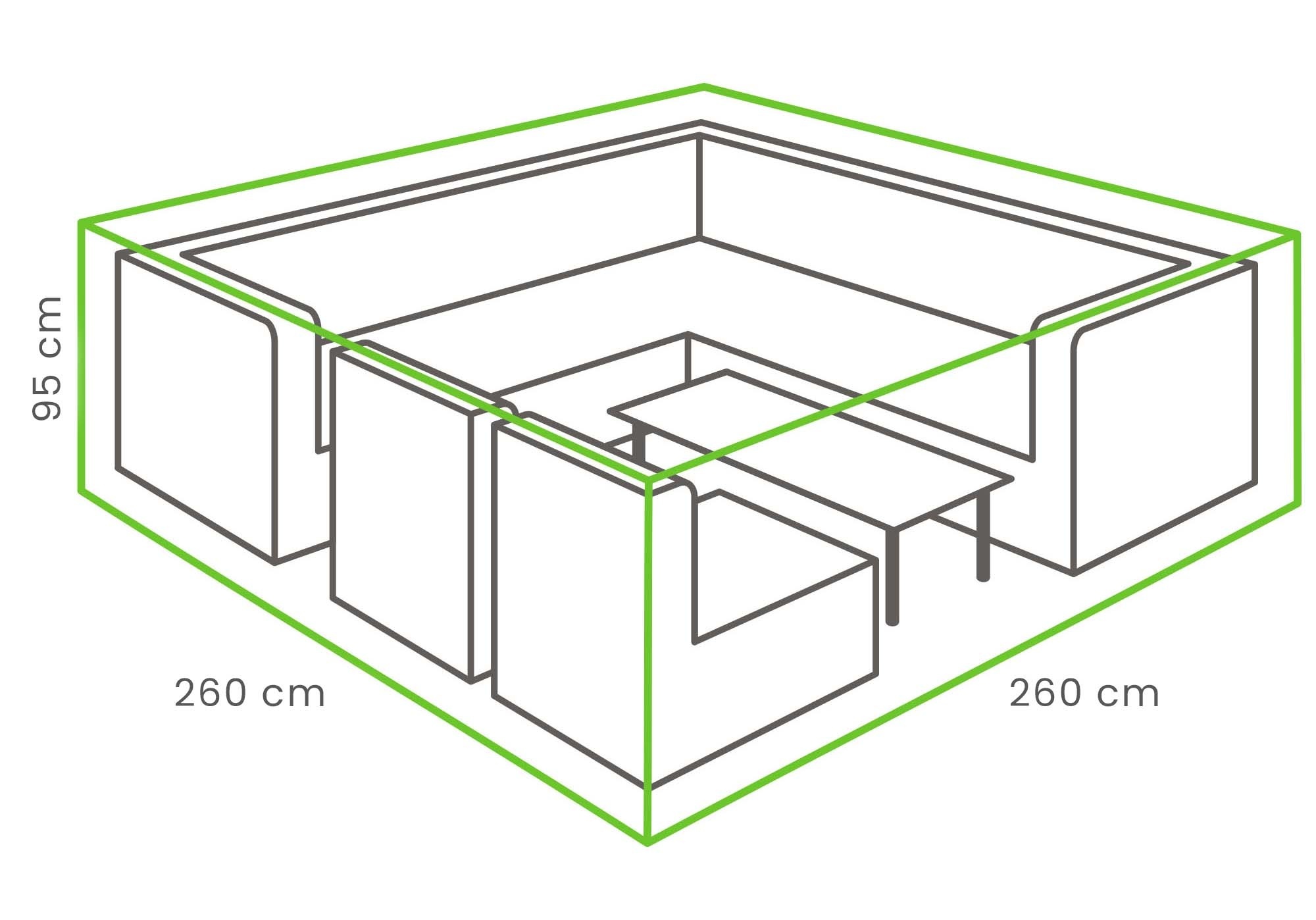 4 Jahreszeiten Gartenmöbel Sorrento XL Ecklounge-Set | Rattan | Aschgrau