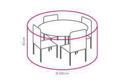 Runde Schutzhülle für Gartenmöbel ⌀ 200 cm, Höhe 85 cm