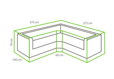 Lounge-Set Schutzhülle 275 cm / 100 x 275 cm / 100 x 70 cm