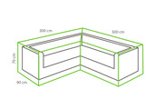 Lounge Set Schutzhülle L-Form 300 / 90x300 / 90x70 cm