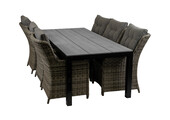7-teiliges Gartenset | 6 Gartenstühle Dublin | Limasol Gartentisch | 225 cm