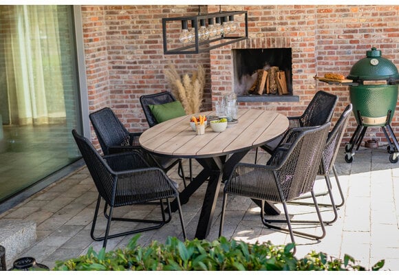 Ovaler Gartentisch Limasol 280cm | Wood | Polywood & Aluminium