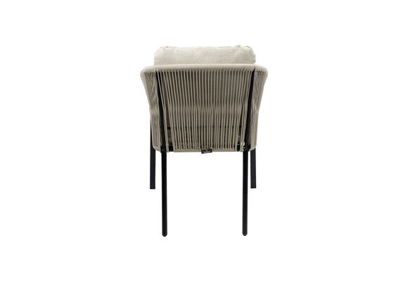 Stapelbarer Gartenstuhl Elvira | Schwarz & Beige