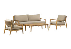 Sessel-Sofa Lounge-Set Felline | inkl. 3-Sitzer-Sofa | Akazienholz