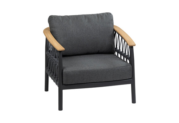 Lounge-Sessel Capri | Mattschwarz & Anthrazit