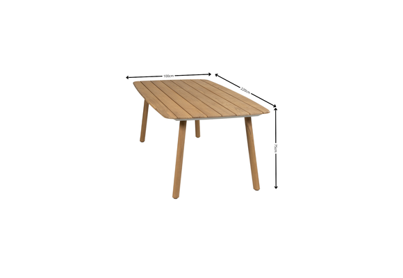 Gartentisch Es Vedra | 220 x 100 cm | Teakholz