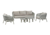 Sessel-Sofa Lounge-Set Porto | Natürlich