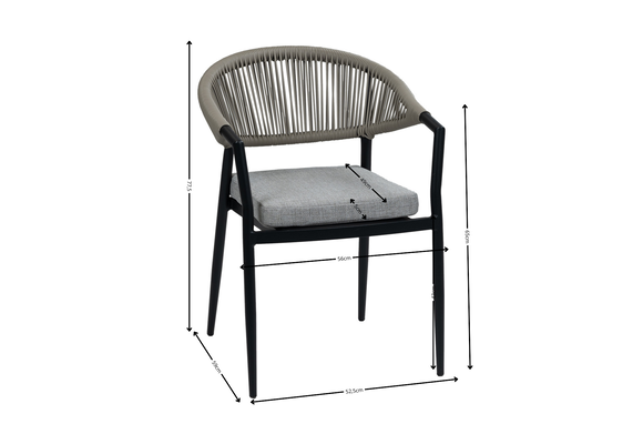 Stapelbarer Gartenstuhl Brügge | Schwarz & Camel