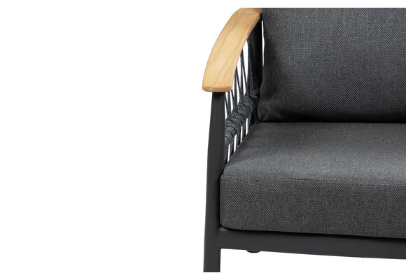 Lounge-Sessel Capri | Mattschwarz & Anthrazit