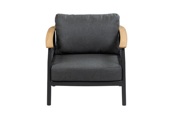 Lounge-Sessel Capri | Mattschwarz & Anthrazit