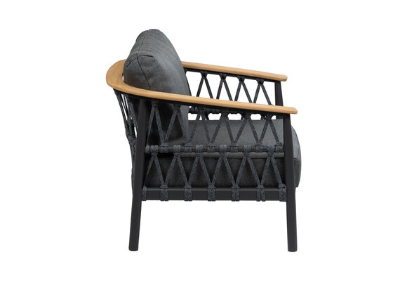 Lounge-Sessel Capri | Mattschwarz & Anthrazit